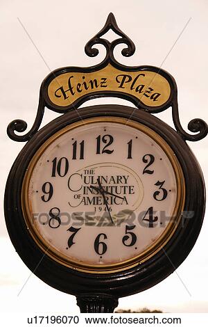 Hyde Park/Poughkeepsie, NY, New York, The Culinary Institute of America, Heinz Plaza, Clock View Large Photo Image Stock Image - Hyde Park/Poughkeepsie, NY, New York, The Culinary Institute of America, Heinz Plaza, Clock. Fotosearch