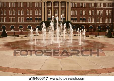 Stock Photo -  Hyde Park/Poughkeepsie, NY, New York, The Culinary Institute of America, fountain. Fotosearch