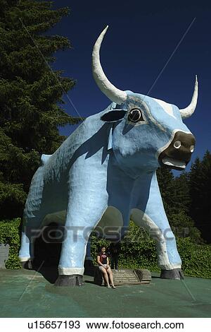 Klamath, CA, California, Pacific Ocean, Trees of Mystery, Babe the Blue Ox giant statue View Large Photo Image Stock Image - Klamath, CA, California, Pacific Ocean, Trees of Mystery, Babe the Blue Ox giant statue. Fotosearch