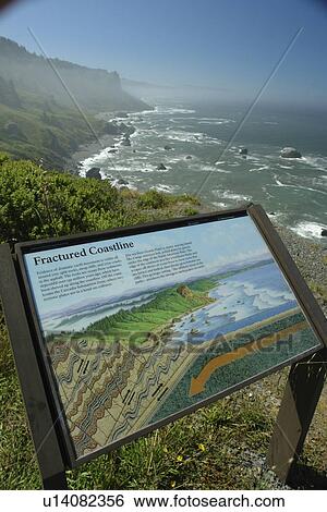 Stock Photograph -  Klamath, CA, California, Pacific Ocean, Redwood National and State Parks, High Bluff Overlook. Fotosearch