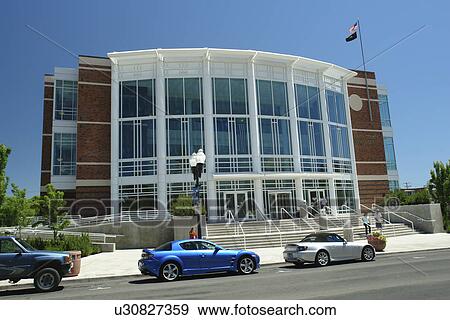 Stock Photo -  Klamath Falls, OR, Oregon, downtown, Klamath County Courthouse. Fotosearch