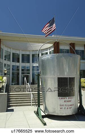 Stock Photography -  Klamath Falls, OR, Oregon, downtown, Klamath County Government Center. Fotosearch