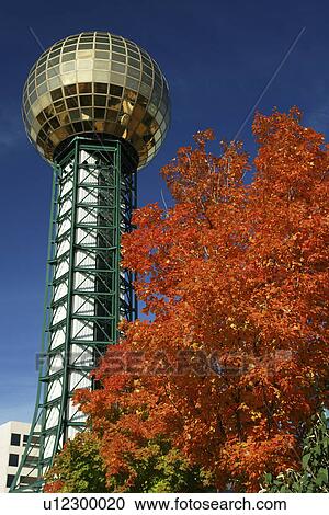 Knoxville, TN, Tennessee, 1982 World's Fair Sunsphere, autumn View Large Photo Image Stock Image -  Knoxville, TN, Tennessee, 1982 World's Fair Sunsphere, autumn. Fotosearch