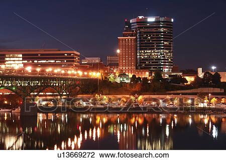 Knoxville, TN, Tennessee, Downtown Skyline, evening, Tennessee River View Large Photo Image Stock Image - Knoxville, TN, Tennessee, Downtown Skyline, evening, Tennessee River. Fotosearch