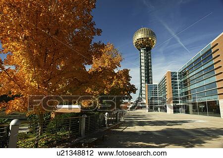 Knoxville, TN, Tennessee, Downtown, Knoxville Convention Center, 1982 World's Fair Sunsphere, autumn View Large Photo Image Stock Image - Knoxville, TN, Tennessee, Downtown, Knoxville Convention Center, 1982 World's Fair Sunsphere, autumn. Fotosearch
