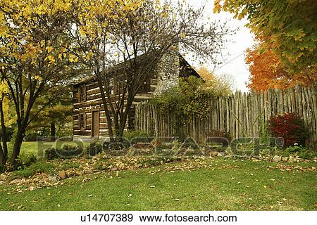 Stock Photo -  Knoxville, TN, Tennessee, Downtown, General James White's Fort, autumn. Fotosearch