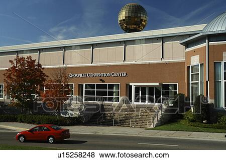 Stock Photo -  Knoxville, TN, Tennessee, Downtown, Knoxville Convention Center, 1982 World's Fair Sunsphere. Fotosearch