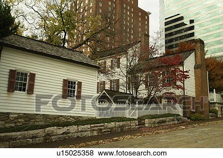 Stock Photo -  Knoxville, TN, Tennessee, Governor William Blount Mansion, autumn. Fotosearch