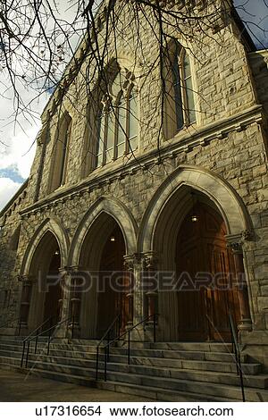 Picture -  Lambertville, NJ, New Jersey, Historic Downtown, St. John The Evangelist Church. Fotosearch