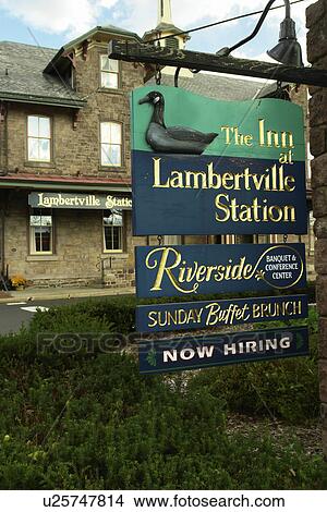 Lambertville, NJ, New Jersey, Historic Downtown, The Inn at Lambertville Station View Large Photo Image Picture - Lambertville, NJ, New Jersey, Historic Downtown, The Inn at Lambertville Station. Fotosearch