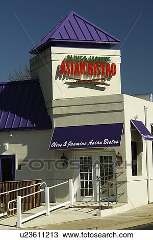 Stock Image -  Lancaster, PA, Pennsylvania, Pennsylvania Dutch Country, Olive & Jasmine Asian Bistro, restaurant. Fotosearch