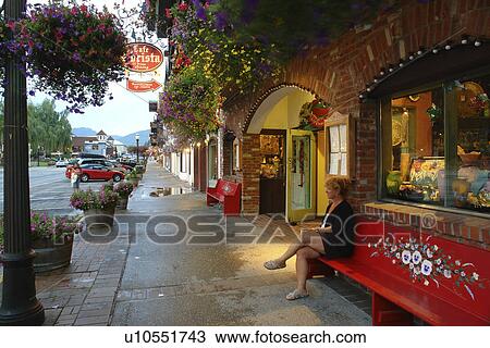 Leavenworth, WA, Washington, Bavarian Alpine Village View Large Photo Image Stock Image - Leavenworth, WA, Washington, Bavarian Alpine Village. Fotosearch