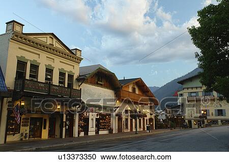 Leavenworth, WA, Washington, Bavarian Alpine Village View Large Photo Image Stock Image -  Leavenworth, WA, Washington, Bavarian Alpine Village. Fotosearch
