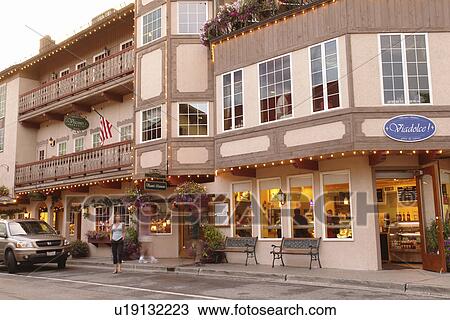 Leavenworth, WA, Washington, Bavarian Alpine Village View Large Photo Image Stock Image - Leavenworth, WA, Washington, Bavarian Alpine Village. Fotosearch
