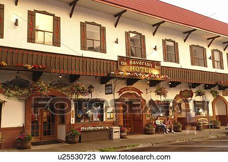 Leavenworth, WA, Washington, Bavarian Alpine Village, The Bavarian Ritz Hotel View Large Photo Image Stock Image - Leavenworth, WA, Washington, Bavarian Alpine Village, The Bavarian Ritz Hotel. Fotosearch