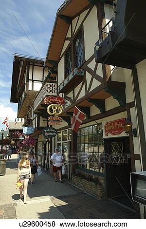 Leavenworth, WA, Washington, Bavarian Alpine Village View Large Photo Image Stock Photo - Leavenworth, WA, Washington, Bavarian Alpine Village. Fotosearch
