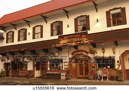 Leavenworth, WA, Washington, Bavarian Alpine Village, The Bavarian Ritz Hotel View Large Photo Image Stock Photograph - Leavenworth, WA, Washington, Bavarian Alpine Village, The Bavarian Ritz Hotel. Fotosearch