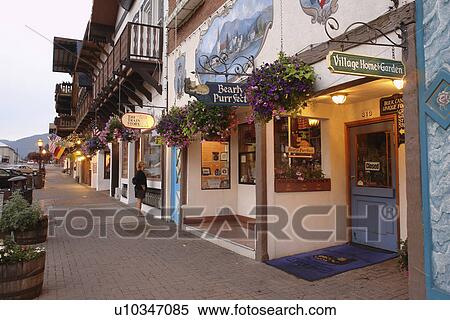 Leavenworth, WA, Washington, Bavarian Alpine Village View Large Photo Image Stock Photography - Leavenworth, WA, Washington, Bavarian Alpine Village. Fotosearch