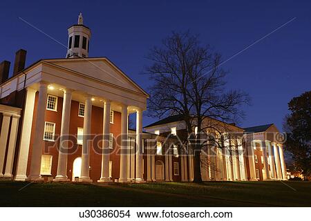 Picture -  Lexington, VA, Virginia, Shenandoah Valley, Washington and Lee University, evening. Fotosearch