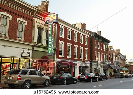 Lexington, VA, Virginia, Shenandoah Valley, Historic Downtown, evening View Large Photo Image Stock Photography - Lexington, VA, Virginia, Shenandoah Valley, Historic Downtown, evening. Fotosearch