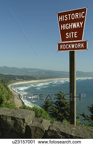 Manzanita, OR, Oregon, Pacific Ocean, Pacific Coast Scenic Byway, Rt Route, Highway 101, Neahkahnie Beach, Historic Highway Site, Rockwork View Large Photo Image Stock Image - Manzanita, OR, Oregon, Pacific Ocean, Pacific Coast Scenic Byway, Rt Route, Highway 101, Neahkahnie Beach, Historic Highway Site, Rockwork. Fotosearch