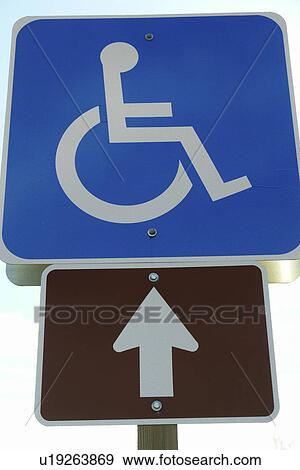 MD, Maryland, Handicap parking sign, View Large Photo Image Stock Photo - MD, Maryland, Handicap parking sign, . Fotosearch