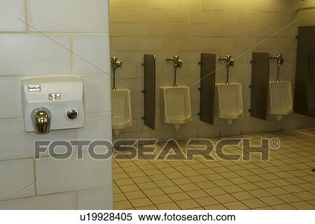 Stock Photography -  MD, Maryland, men's bathroom, urinals. Fotosearch