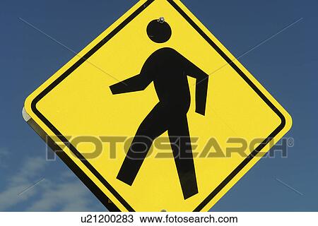 MD, Maryland, Pedestrian crossing sign against a blue sky, warning sign, yield to pedestrian View Large Photo Image Stock Image - MD, Maryland, Pedestrian crossing sign against a blue sky, warning sign, yield to pedestrian. Fotosearch
