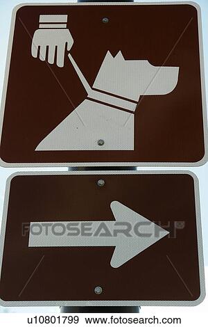 MD, Maryland, Pets on a leash sign, View Large Photo Image Stock Photo - MD, Maryland, Pets on a leash sign, . Fotosearch