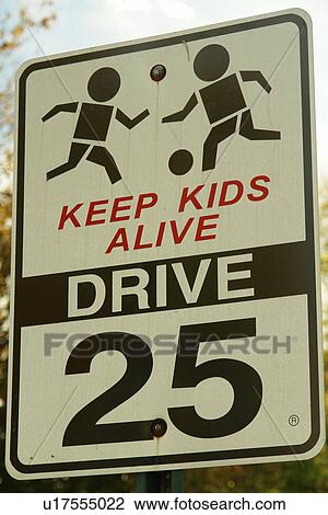 MD, Maryland, Speed Limit 25, regulatory sign, Keep Kids Alive View Large Photo Image Stock Image - MD, Maryland, Speed Limit 25, regulatory sign, Keep Kids Alive. Fotosearch