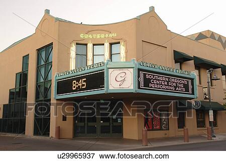 Medford, OR, Oregon, downtown, Ginger Rogers Theater, Southern Oregon's Center for the Performing Arts, Craterian View Large Photo Image Stock Photo - Medford, OR, Oregon, downtown, Ginger Rogers Theater, Southern Oregon's Center for the Performing Arts, Craterian. Fotosearch