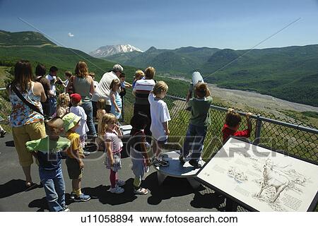 Mount St. Helens National Volcanic Monument, WA, Washington, Forest Learning Center at Mt. Saint Helens, overlook View Large Photo Image Picture - Mount St. Helens National Volcanic Monument, WA, Washington, Forest Learning Center at Mt. Saint Helens, overlook. Fotosearch