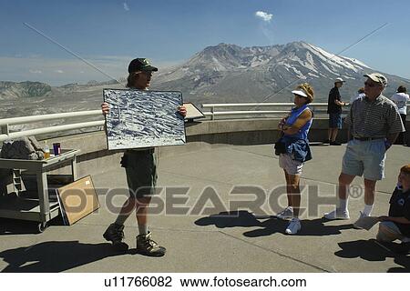 Mount St. Helens National Volcanic Monument, WA, Washington, Johnston Ridge Observatory, overlook, Ranger Talk View Large Photo Image Stock Image - Mount St. Helens National Volcanic Monument, WA, Washington, Johnston Ridge Observatory, overlook, Ranger Talk. Fotosearch