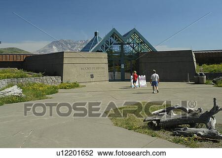 Stock Image -  Mount St. Helens National Volcanic Monument, WA, Washington, Coldwater Ridge Visitor Center. Fotosearch