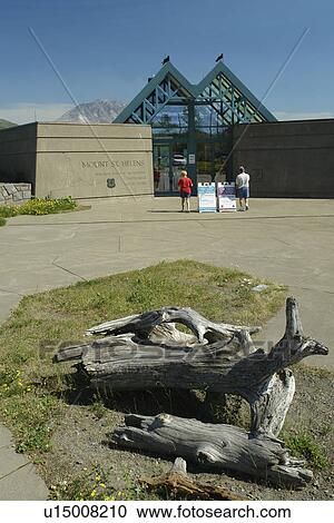 Stock Image -  Mount St. Helens National Volcanic Monument, WA, Washington, Coldwater Ridge Visitor Center. Fotosearch