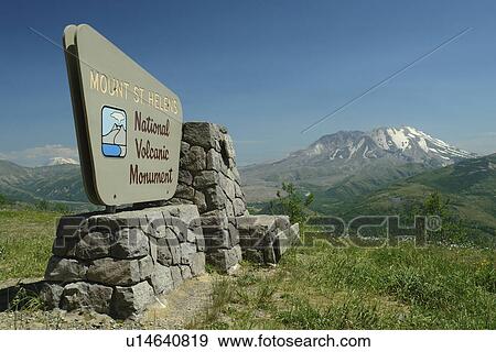 Mount St. Helens National Volcanic Monument, WA, Washington, entrance sign View Large Photo Image Stock Photo - Mount St. Helens National Volcanic Monument, WA, Washington, entrance sign. Fotosearch
