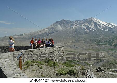 Stock Photo -  Mount St. Helens National Volcanic Monument, WA, Washington, overlook. Fotosearch