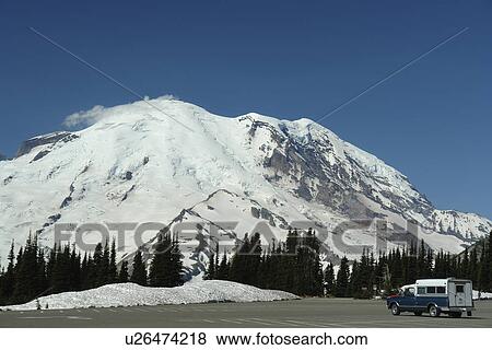 Mt. Rainier National Park, WA, Washington, Mount Rainier, Sunrise View Large Photo Image Stock Photo - Mt. Rainier National Park, WA, Washington, Mount Rainier, Sunrise. Fotosearch