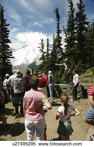 Mt. Rainier National Park, WA, Washington, Mount Rainier, Sunrise, Ranger Talk View Large Photo Image Stock Photography - Mt. Rainier National Park, WA, Washington, Mount Rainier, Sunrise, Ranger Talk. Fotosearch