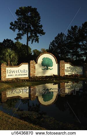 Myrtle Beach, SC, South Carolina, River Oaks Golf Plantation, International World Tour Golf Links, entrance View Large Photo Image Stock Image - Myrtle Beach, SC, South Carolina, River Oaks Golf Plantation, International World Tour Golf Links, entrance. Fotosearch