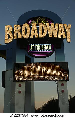 Picture -  Myrtle Beach, SC, South Carolina, The Grand Strand, Broadway at the Beach, neon sign. Fotosearch