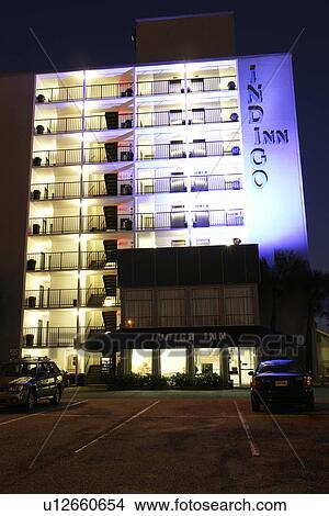 Picture -  Myrtle Beach, SC, South Carolina, The Grand Strand, Indigo Inn, evening. Fotosearch