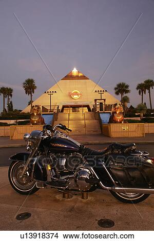Picture -  Myrtle Beach, SC, South Carolina, The Grand Strand, Hard Rock CafT, evening. Fotosearch