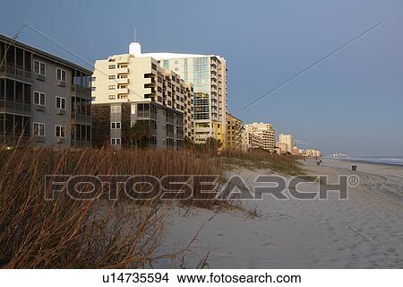 Picture -  Myrtle Beach, SC, South Carolina, The Grand Strand, resorts, evening. Fotosearch