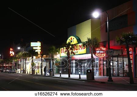 Myrtle Beach, SC, South Carolina, The Grand Strand, downtown, evening View Large Photo Image Picture - Myrtle Beach, SC, South Carolina, The Grand Strand, downtown, evening. Fotosearch