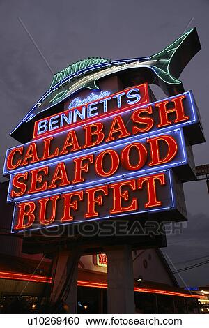 Myrtle Beach, SC, South Carolina, The Grand Strand, Bennetts Seafood Restaurant, neon sign, evening View Large Photo Image Stock Image -  Myrtle Beach, SC, South Carolina, The Grand Strand, Bennetts Seafood Restaurant, neon sign, evening. Fotosearch
