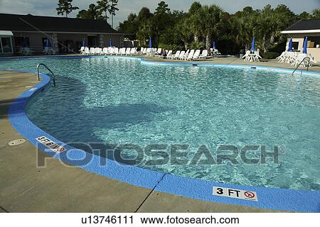Stock Image -  Myrtle Beach, SC, South Carolina, The Grand Strand, Plantation Resort, swimming pool. Fotosearch