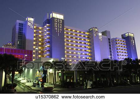 Stock Image -  Myrtle Beach, SC, South Carolina, The Grand Strand, Crown Reef Resort Conference Center, evening. Fotosearch