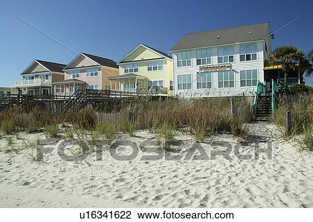 Myrtle Beach, SC, South Carolina, The Grand Strand, beach houses View Large Photo Image Stock Image - Myrtle Beach, SC, South Carolina, The Grand Strand, beach houses. Fotosearch