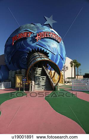 Stock Image -  Myrtle Beach, SC, South Carolina, The Grand Strand, Planet Hollywood. Fotosearch
